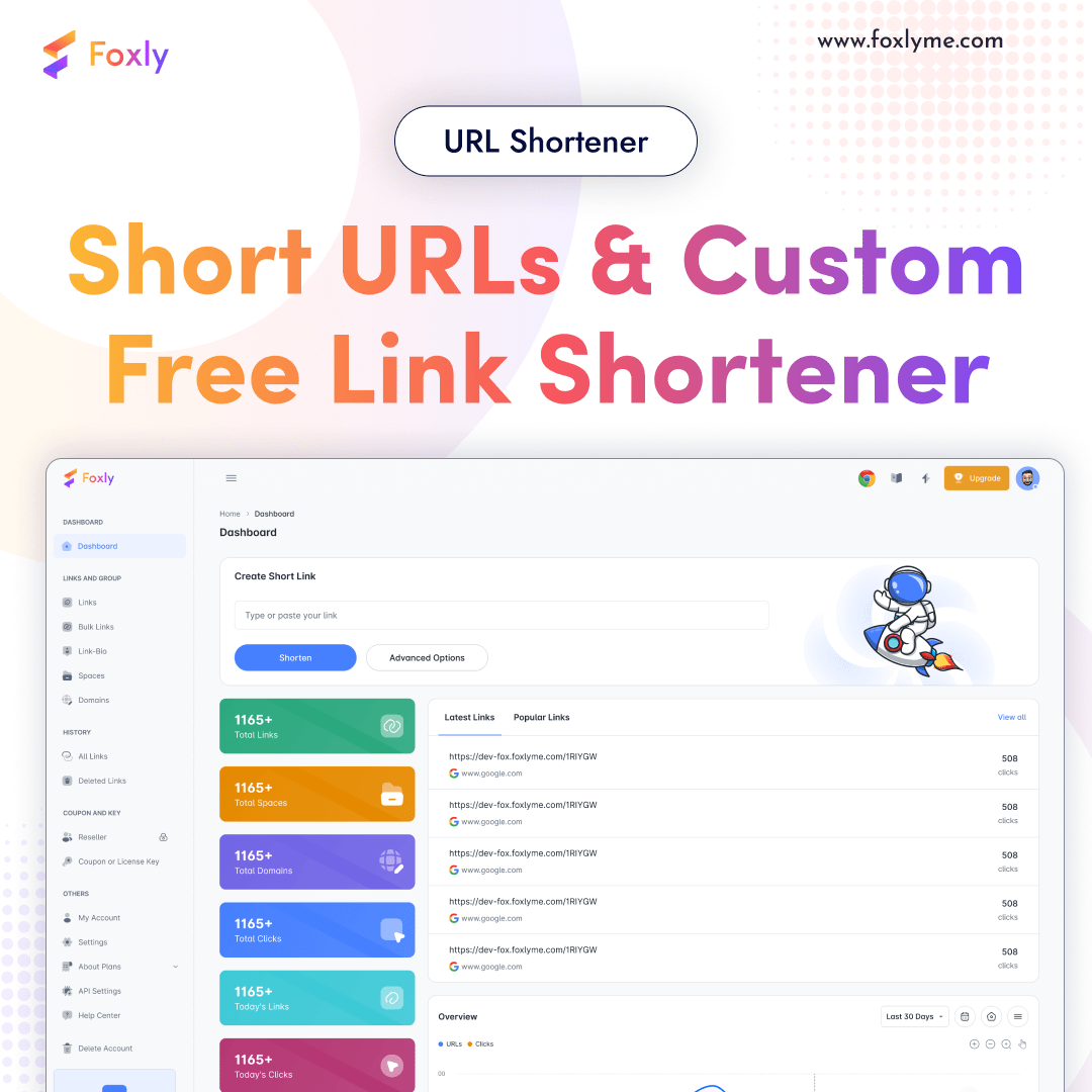 Foxly URL Shortener - Short URLs & Custom Free Link Shortener